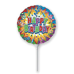 Цена за 5 шт. Шар фольгированный 9" "Серпантин и свечи"