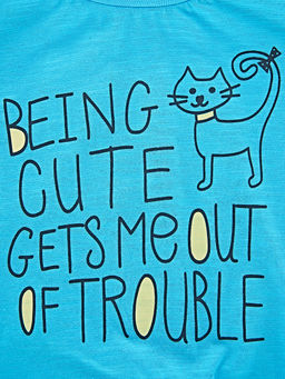 Футболка для девочки UD 0551 голубой - Mini maxi фото 3