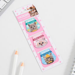 Магнитные закладки на подложке для книг Котики, 3 шт. - Artfox фото 2