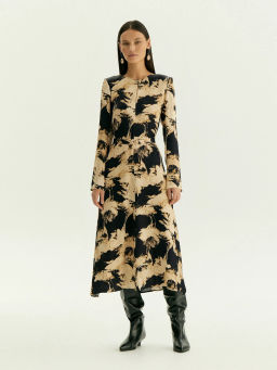 Платье с абстрактым принтом, PL1693/carn