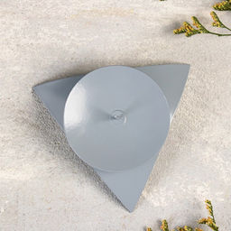 Металлический подсвечник на 1 свечу «Звёздочка», 8×7.5×3 см, серый