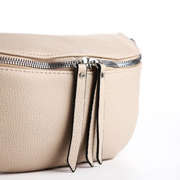 Сумка женская кросс-боди на молнии, 26×10×16 см, бежевая