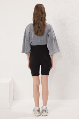 Siyah-Ten Kar?n Panelli Hamile Tayt TBBSS25BV00003 - Trendyolmilla фото 6