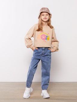 Slouchy Fit K?z ?ocuk Jean Pantolon