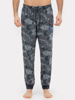 Брюки мужские серые с принтом "камуфляж"