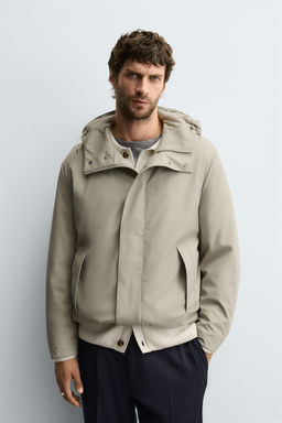 RUBBERISED EFFECT PARKA WITH HOODIE - Zara фото 2