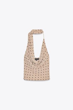POLKA DOT HALTERNECK TOP WITH SCARF - Zara фото 2