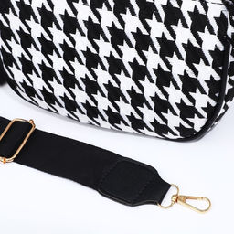 Сумка кросс-боди на молнии, цвет чёрный/белый - Nazamok фото 6