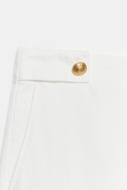 PANTAL?N CULOTTE BOTONES DORADOS / Blanco - Zara фото 8