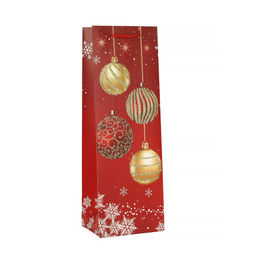 Цена за 12 шт. Пакет подарочный 12х35х9 Новый год / 424 /уп 12/960/под бутылку микс - ГалеонТрейд фото 5