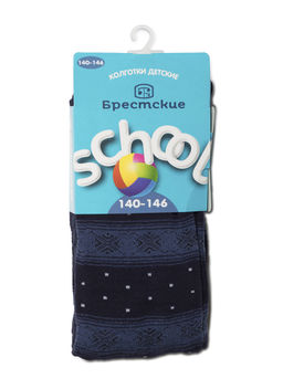 БРЕСТСКИЕ 3280 SCHOOL КОЛГОТКИ ДЕТСКИЕ (рисунок) т.синий - Conte elegant фото 4