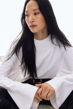 Top de algodon de corte holgado