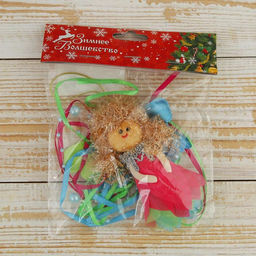 Подвеска мягкая на ёлку Ангелочек - шлейф с сердечками, мягкая, 107 см разноцветный - Зимнее волшебство фото 2