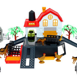 Игровой набор «Ферма», парковка для машин, амбар, вольеры, транспорт, животные