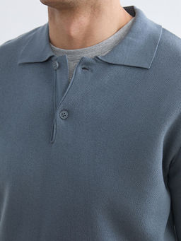 Polo Yaka Erkek Triko Kazak