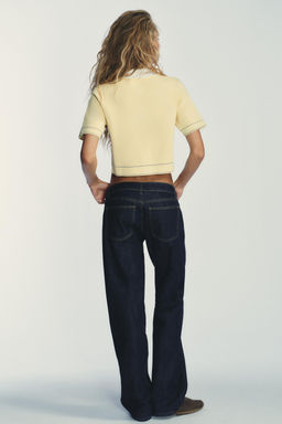 STITCH DETAIL KNIT POLO CARDIGAN - Zara фото 4