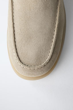 LEATHER DECK ANKLE BOOTS - Zara фото 6