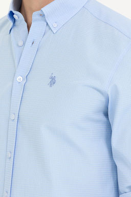 U. S. Polo Assn Мужская голубая рубашка с длинным рукавом - U.s. polo assn фото 7