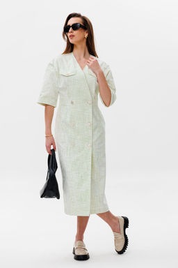 Платье NIKVA н491-3 яблоко штрихи  фото 2