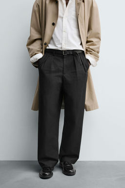 PLEATED WIDE-LEG TROUSERS - Zara фото 2