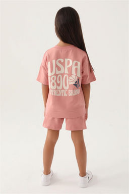 Розовый пижамный комплект для девочки - U.s. polo assn фото 4