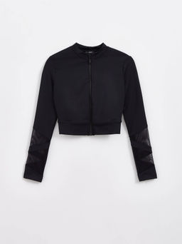 CONTE Укороченный спортивный джемпер на молнии DOUBLE CONTE SPORT LJ 2274 black - Conte elegant фото 2