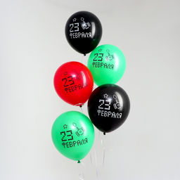 Воздушные шары латексные 12 23 Февраля, 25 шт. - Страна карнавалия фото 2