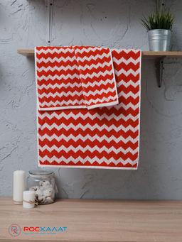 Полотенце махровое пестротканое жаккардовое зигзаг 7203(2) 45х90