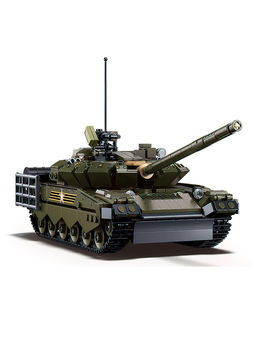 Конструктор «Модельки. Боевой танк», 2 варианта сборки, 798 деталей, с фигурками