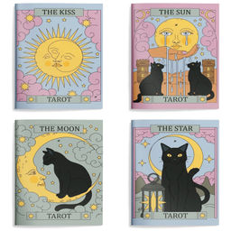 Цена за 2 шт. Книжка записная А6 98х140 мм 32 л. клетка LOREX TAROT мягкая обложка с дизайном, soft touc...