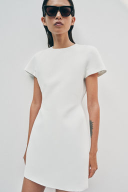 VESTIDO CORTO ZW COLLECTION / Blanco roto