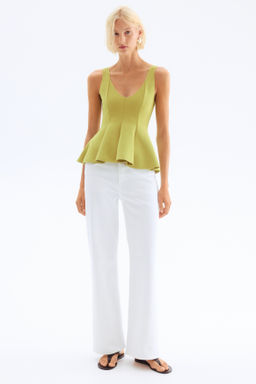 Top interlock con peplum - H&m фото 5