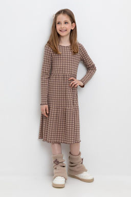 Crockid _ КР 5893/беж,гусиная лапка к509 платье для дев  фото 5