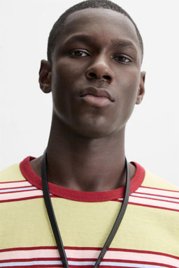 STRIPED CONTRAST T-SHIRT - Zara фото 5