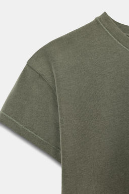 SLIM FIT SHORT SLEEVE T-SHIRT - Zara фото 19