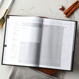 Книга для записи рецептов А5, 80 л. Твердый переплет «Бургер»