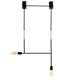 Светильник BayerLux «Лучик» 2хЕ27 40 Вт черный 50×5×30-130 см