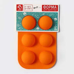 Форма для выпечки Доляна Полусферы, силикон, 24?16 см, 6 ячеек, d=5.5 см, МИКС фото 9