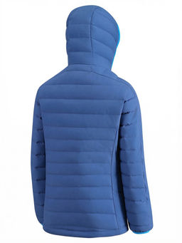 Куртка женская стёганая с капюшоном с графеновой подкладкой синего цвета 9624_1S