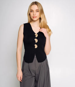 Жилет #КТ31050, чёрный