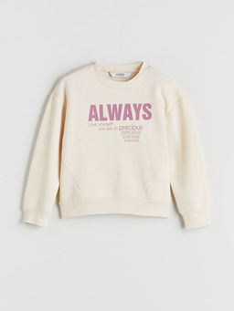 Bisiklet Yaka K?z ?ocuk Sweatshirt