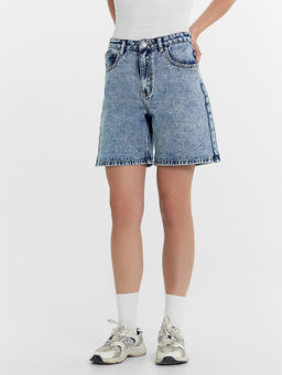 Шорты женские джинсовые в голубом цвете голубой 2024-DS101-2 - Mark formelle фото 3