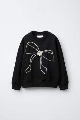 BOW DRAWSTRING SWEATSHIRT