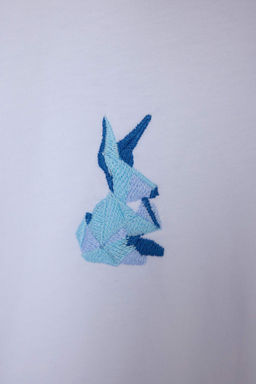 Beyaz Oversize/Genis Kesim Tavsan Nak?sl? %100 Pamuklu T-Shirt TMNSS23TS00243