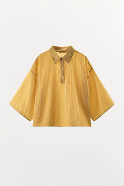 CAMISA ESTAMPADO RAYAS / Amarillo - Zara фото 7