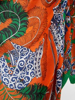 Большой, яркий платок из тонкой шерсти - Tantino фото 5