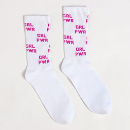 Носки GRL PWR, цвет белый, размер 23-25 (37-40)