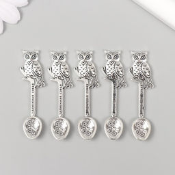 Цена за 5 шт. Сувенир кошельковый металл "Денежная сова" 1,4х5 см