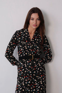 Платье-рубашка с английским воротником принт - Martichelli фото 213