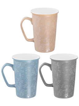 Набор кружек 3 пр. 420 мл 12,5*9*13 см Чайные розы, разноцветные, фарфор - Elan gallery фото 4